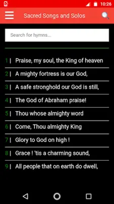 Sacred Songs and Solos (audio) android App screenshot 1